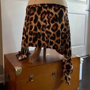 Leopard Print Skirt with Flouncy Ruffles